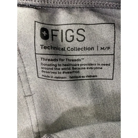 FIGS Zamora Jogger Scrub Pants Womens Medium Petite Gray Nursing Medical - Picture 7 of 9